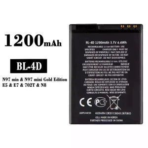 แบตเตอรี่โทรศัพท์มือถือ BL-4D สำหรับรุ่น Nokia N97 mini/E5/E7/702T/N8