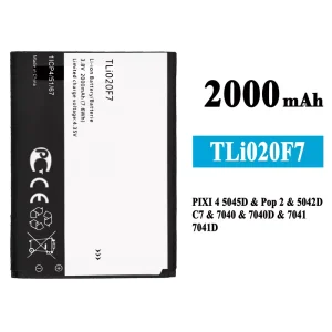 แบตเตอรี่โทรศัพท์มือถือ TLi020F7 สำหรับรุ่น Alcatel PIXI 4 5.0 5045J/5045T/5045D