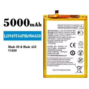 แบตเตอรี่โทรศัพท์มือถือ Li3949T44P8h906450 สำหรับรุ่น ZTE Blade 20/Blade A52