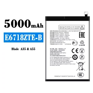 แบตเตอรี่โทรศัพท์มือถือ E6718ZTE-B สำหรับรุ่น ZTE BLADE A35/A55