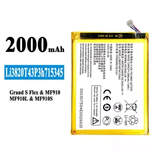 แบตเตอรี่โทรศัพท์มือถือ Li3820T43P3h715345 สำหรับรุ่น ZTE Grand S Flex/MF910/MF910L/MF910S