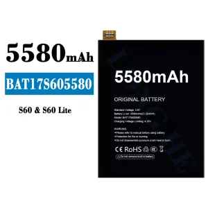 แบตเตอรี่โทรศัพท์มือถือ BAT17S605580 สำหรับรุ่น Doogee S60/S60 Lite