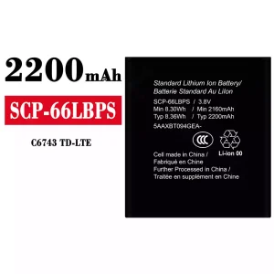 แบตเตอรี่โทรศัพท์มือถือ SCP-66LBPS สำหรับรุ่น Kyocera C6743 TD-LTE