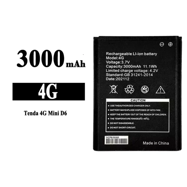 แบตเตอรี่โทรศัพท์มือถือ 4G สำหรับรุ่น Tenda 4G Mini D6 - battery-th.com