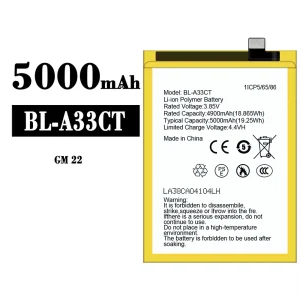 แบตเตอรี่โทรศัพท์มือถือ BL-A33CT สำหรับรุ่น General Mobile GM 22