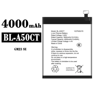 แบตเตอรี่โทรศัพท์มือถือ BL-A50CT สำหรับรุ่น General Mobile GM 23 SE