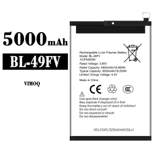 แบตเตอรี่โทรศัพท์มือถือ BL-49FV สำหรับรุ่น VIMOQ