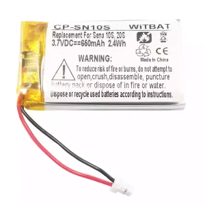 แบตเตอรี่หูฟังสำหรับ Sena 10S,20S,Sena 30K SP46,Sena Tufftalk Lite,Sena 10S-01,Sena 20s-01,Sena 20s evo,Sena 30K-01D,802540