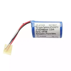 แบตเตอรี่หูฟังสำหรับ Audio-Technica ATH-CK3TW เคสชาร์จ,ICR17280