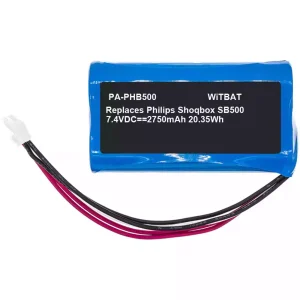 แบตเตอรี่ลำโพงสำหรับ Philips ShoqBox SB500