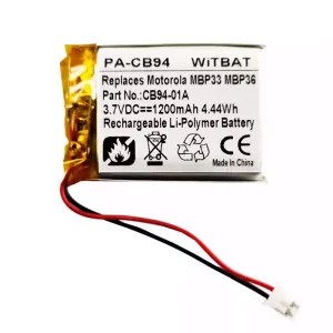 แบตเตอรี่ลำโพงสำหรับ Motorola Sonic Play 100,MBP33,MBP36,CB94-01A