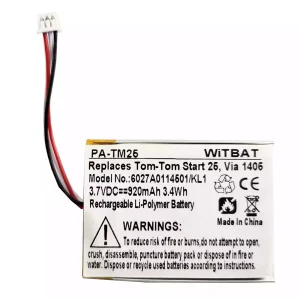 แบตเตอรี่เดิม TomTom 6027A0114501,Start 20,Start 25